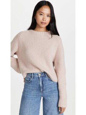 Le Kasha Blush Pink Keyhole Back Cashmere Sweater, OS